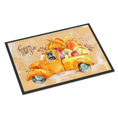 Carolines Treasures 18 x 27 in. Fall Harvest Scottish Terrier Indoor or Outdoor Mat CK2632MAT